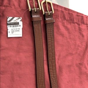 Horse fare brown lizard belt nwt